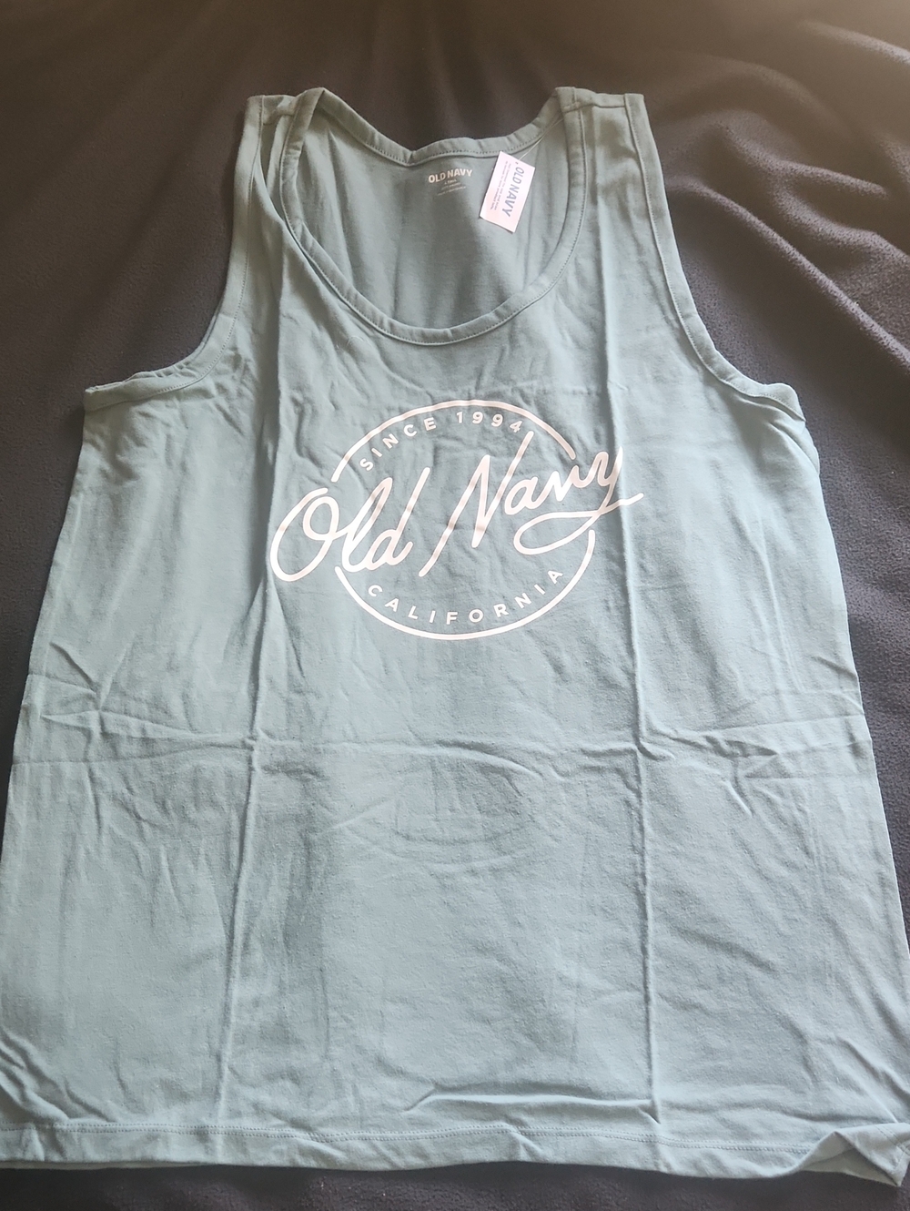 Old Navy Light Sage Logo Tank Top